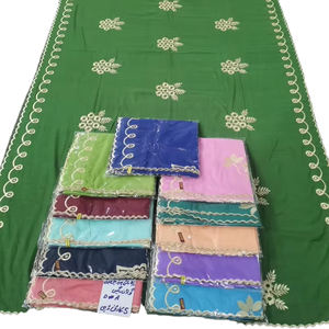 Hiyab de Chifón Floral Musulmán de Alta Calidad, Chal de Velo Bordado con Pedrería, Transpirable, Moda de Verano para Mujer, Textiles AHE - Product Image 4