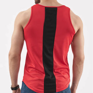 Camisetas sin mangas de gimnasio personalizadas para hombres y camisetas atléticas, chalecos de algodón transpirables, método de tejido de punto - Product Image 3