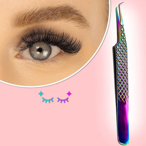 Pinzas para Pestañas de Acero Inoxidable Multicolor de Plasma de Alta Precisión de 90 Grados, Antimagnéticas, con Mango Cómodo y Punta Suave - Product Image 6