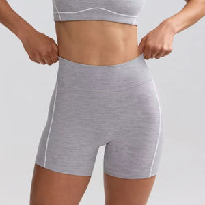 Pantalones Cortos Ligeros y Elegantes para Mujer 2025 con Logotipo Personalizado, Cintura Elástica, Bolsillos Laterales, Botones, Flores y Decoración de Piel - Product Image 1