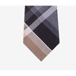 Cravatta slim a quadri da uomo Kenneth Cole Reaction Plazza marrone, taglia regolare, in poliestere - Product Image 3