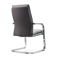 Offre spéciale Chaise de réunion grise personnalisée bon marché Design moderne Chaise de visiteur en cuir Bureau