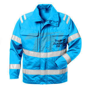 Logotipo personalizado Marca disponible Chaqueta de poliéster de alta visibilidad para trabajadores de la construcción industrial Chaqueta de trabajo de seguridad para pedidos a granel - Product Image 1