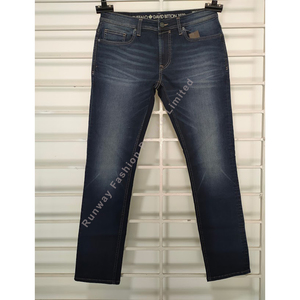 Pantalon en denim délavé à boutons pour homme, taille moyenne, jambe droite, mode décontractée pour printemps, été, automne, hiver - Product Image 5