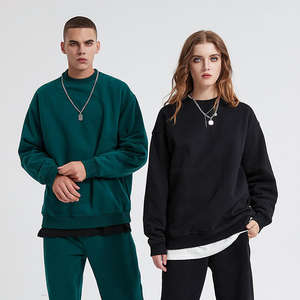 Mode 3d Logo en relief Sweat à capuche surdimensionné à col rond Poids personnalisé Sweat-shirt à col rond Hip Pop pour hommes - Product Image 3