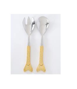 Serveur de gâteau en métal design festif avec poignée premium idéal pour les célébrations du dîner de Noël et du Nouvel An - Product Image 1