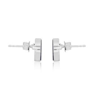 Pendiente de tuerca de piedras preciosas de lapislázuli Natural de Plata de Ley 925, joyería personalizada para mujer, regalo para ella - Product Image 4