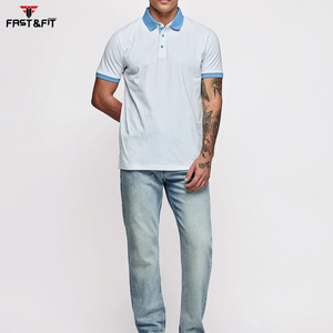 Polo simple à séchage rapide avec logo personnalisé pour équipe t-shirt polo en polyester pour entraînement de gymnastique polo de tennis t-shirt pour hommes - Product Image 2