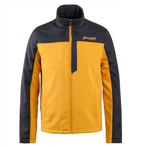 Chaqueta Softshell con logotipo frontal personalizable transpirable ecológica de último diseño, chaqueta de invierno ligera más vendida para hombre - Product Image 1