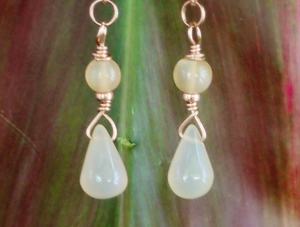 <b>Sterling</b> <b>Silver</b> Gold Plated Trendy Moonstone Dangle <b>Earrings</b> <b>Drop</b> Briolette Jewelry Gemstones Anniversary Party Gift for Her - Product Image 2