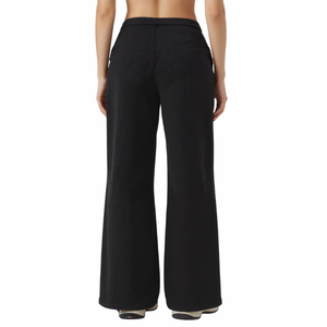 Pantalon de survêtement pour femme avec logo personnalisé, taille élastique, coupe évasée, jambe large, confortable et respirant 2026 - Product Image 2
