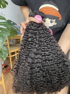 Vente en gros paquets de cheveux bouclés crépus extensions de tissage de cheveux humains vierges vietnamiens cheveux humains bruts - Product Image 2