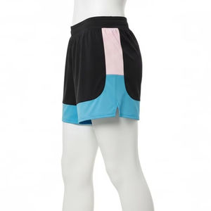 Breathable Color Blocked Fitness <b>Shorts</b> Spandex Polyester Blend Lightweight Stretch Sports Training Gym Wear Wholesale - Product Image 4