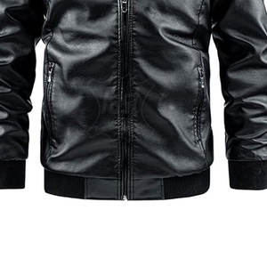 Chaqueta de Cuero Bomber de Moda para Hombre, Personalizada, al Mejor Precio, Hecha en Pakistán, Chaqueta de Cuero Bomber de Moda en Venta - Product Image 6