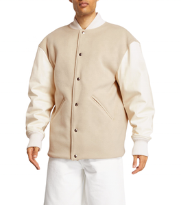 Chaqueta de Invierno de Alta Calidad, 100% Lana, Personalizada, Estilo Universitario, Bordada, Tipo Bomber, para Exteriores, Venta al Por Mayor - Product Image 2