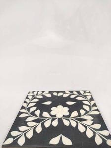 Sous-verres en bois incrustés d'os authentiques Cadeau d'ustensiles de cuisine de haute qualité pour le thé et le café - Product Image 3