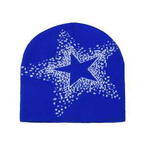 2025 Otoño Invierno gorro de alta calidad estrella de cinco puntas Jacquard logotipo personalizado Beanie fabricante gorro de invierno para Mujeres Hombres - Product Image 2
