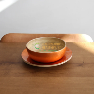 Tazón de Ensalada Reutilizable de Bambú Natural - Bambú Hilado con Color y Forma Personalizados, Vajilla Ecológica para Fiestas de Eco2go Vietnam - Product Image 3