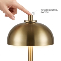 Lampe de table sans fil 5200 mAh avec base antidérapante, capteur tactile, lumière sans fil pour restaurant