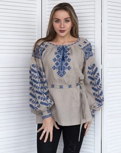 Look féminin éléments ethniques brodés ukrainien Ethno Chic Blouse mode élégante dernière demande femmes coton chemise Sexy haut - Product Image 3