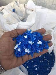 เม็ดพลาสติก HDPE สีน้ำเงิน รูปทรงไม่สม่ำเสมอ เกรดสำหรับการฉีดขึ้นรูป สำหรับผงไฟเบอร์ - Product Image 4