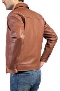 Chaqueta de cuero impermeable con estilo para hombre, cierre de cremallera de alta calidad, decoración ajustable, chaqueta de talla grande para hombre, envío DDP - Product Image 3