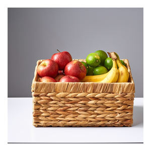 ตะกร้าใส่ของจากเวียดนามตะกร้าใส่ของทำจากผักตบชวาทนทานเป็นมิตรกับสิ่งแวดล้อมใช้งานได้อเนกประสงค์ - Product Image 1