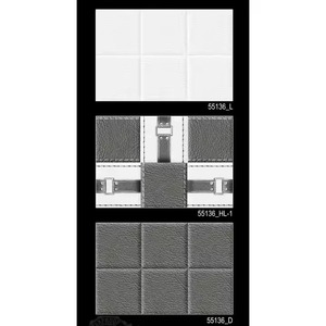 Linear Brown Light <b>Dark</b> Highlighter Design 300x450mm Modern Glossy Glazed Porcelain Ceramic Tiles for Interior Walls and Floors - Product Image 3