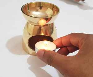 Brûleur en métal en laiton personnalisé d'aromathérapie de décor à la maison de qualité supérieure nouvelle lumière de thé d'huile essentielle de quantité minimale de commande basse pour la vente en gros - Product Image 5