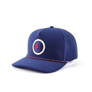 Casquette de golf personnalisée par le fabricant, bleu marine, 5 panneaux, avec broderie exclusive, casquette snapback sport - Product Image 2