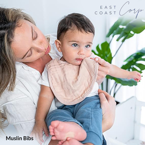Muslin Baby Drool Bibs Adjustable with Easy Snaps, Soft & Absorbent for Boys and Girls - Product Image 2