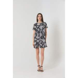 Robes à motifs floraux noirs en gros de Topshow - Product Image 2