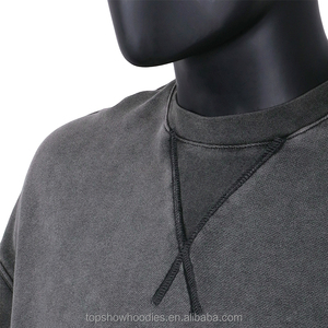 Custom Wholesale Spring Digital Printing Plain Dyed Cotton Regular Fit Crew Neck <b>Vintage</b> <b>Sweatshirt</b> for Men 2026 - Product Image 5