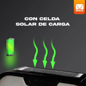 Lampe-haut-parleur portable avec charge par panneau solaire, radio Bluetooth - Couleurs assorties - Product Image 5