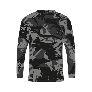 Camiseta de manga larga de camuflaje negro sublimada personalizada para hombre, para caza, pesca, atletismo, Trackstar OEM, marca privada TSI-G05-P0778 - Product Image 3