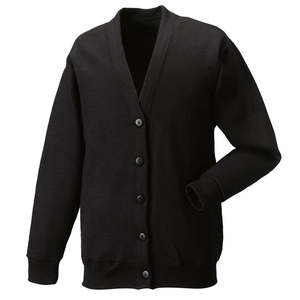 Cardigan marron pour hommes pull boutonné chaud en polaire tricots vêtements d'extérieur décontractés fabricant OEM ODM logo personnalisé - Product Image 4