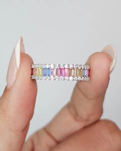 Anillos de Joyería Fina Personalizados para Mujer, Plata de Ley, Chapados en Plata, Anillo de Compromiso, Boda, Multicolor, Circonita Cúbica, Piedra de Nacimiento, Idea de Regalo de Moda - Product Image 4