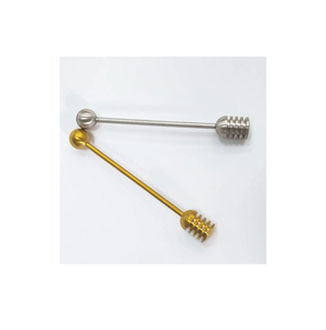 Cuchara de miel de latón Panal Mini agitador de miel Varita dispensadora Palitos Cuchara de miel para pulido brillante - Product Image 6