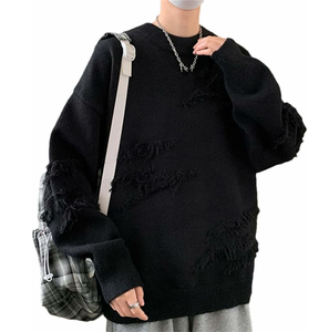 Sudaderas de algodón personalizadas con hombros caídos 2024, ropa de calle cómoda, sudadera desgastada Unisex - Product Image 5