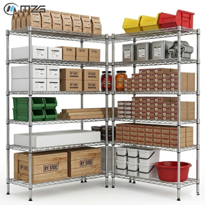 MZG Bulk Custom Commercial Kitchen Restaurant Multiple Layers Heavy Duty Metal Wire <b>Shelving</b> Rack Supplier China - Product Image 1