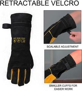 2025 gants de soudage à bas prix fabriqués en usine gants de soudage de travail de haute qualité vêtements de sécurité gants de soudage - Product Image 5