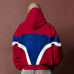 Sweat-shirt unisexe à capuche oversize avec blocs de couleur, style streetwear, athleisure, sport, pour l'automne et l'hiver, vêtements de détente - Product Image 2