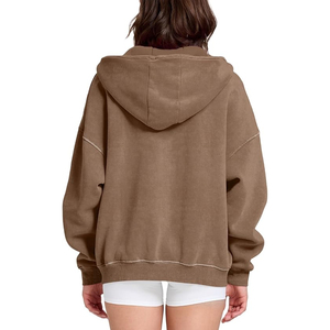 เสื้อมีฮู้ดซิปสำหรับผู้ชายเสื้อแจ็กเก็ตซิปล้างกรดมาใหม่โลโก้ตามสั่งแบบมีซิปสินค้าจำนวนมาก2025 - Product Image 5