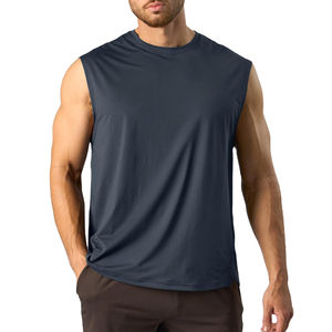 Fabricante de camisetas sin mangas de verano OEM de Pakistán diseñadas para hombres que quieren estilo y comodidad en la ropa de gimnasia diaria - Product Image 1