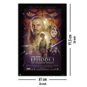 Affiche de l'épisode 1 de Star Wars : La Menace Fantôme, cadre noir, décoration murale - Product Image 3