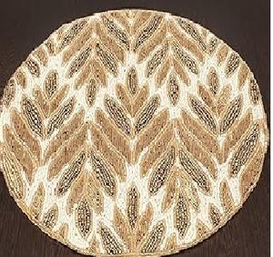 Pineapple Beaded <b>Placemat</b> Sea Life for Kitchen Table Dinning Table Mats Embroidered Wedding Party <b>Christmas</b> Holiday Table Decor - Product Image 3