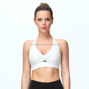 Sujetador corto de yoga para mujer de alta calidad, ropa deportiva con logotipo personalizado, Sujetador deportivo de alta elasticidad para mujer - Product Image 6