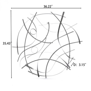 Elegante escultura de Arte de pared de Metal para el hogar, decoración de hierro hecha a mano, elegante sala de estar, dormitorio, Panel de acento Interior - Product Image 5