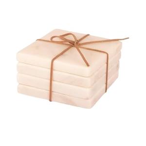 Offres Spéciales marbre 2025 créatif nouveau style personnalisé blanc marbre thé et café sous-verres gratuits en gros - Product Image 2