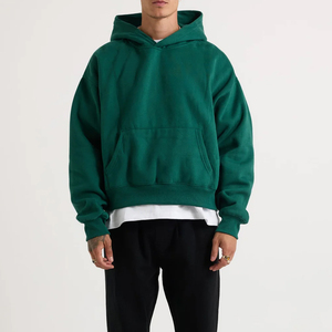 Sudadera con capucha de gran tamaño del fabricante superior para hombres Logotipo personalizable Diseño de hombro caído Ropa de calle de invierno Sudaderas para hombres a granel - Product Image 3